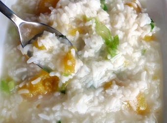 Acorn Squash Rice Soup 