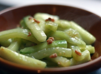 Stir Fried Cucumbers with Dried Shrimp